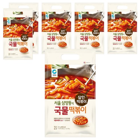 청정원 국물 떡볶이, 380g, 6개