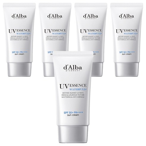 [비건뷰티] 달바 워터풀 에센스 선크림 SPF50+ PA++++, 50ml, 5개