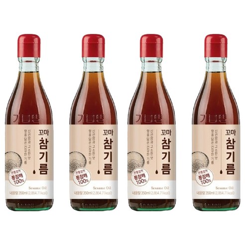 꼬마참기름, 350ml, 4개