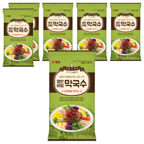 샘표 쟁반비빔 막국수, 126g, 6개