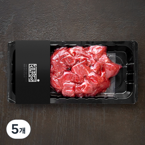 설화우 1등급 한우 정육 세절 국거리 (냉장), 300g, 5개