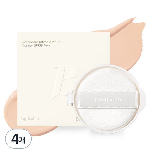 바닐라코 커버리셔스 얼티밋 화이트 쿠션 파운데이션 리필 14g, 21 로제, 4개