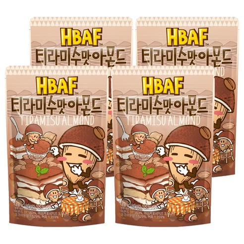 바프 티라미수맛 아몬드, 190g, 4개