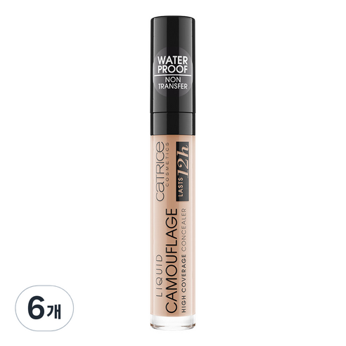 캐트리스 리퀴드 캐머플라지 컨실러 5ml, 020 라이트 베이지, 6개