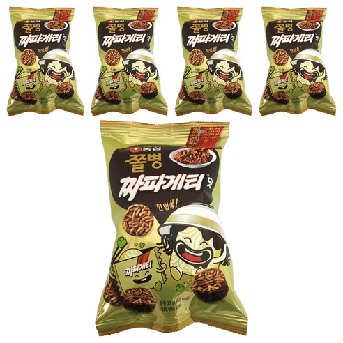 쫄병스낵 짜파게티맛, 77g, 5개