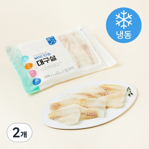 프리미어 미국 MSC인증 대구살(냉동), 500g, 2개