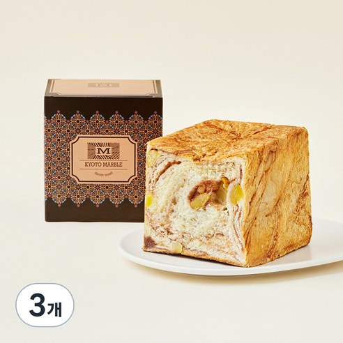 교토마블 마론 데니쉬 식빵, 623g, 3개