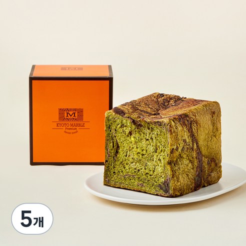 교토마블 녹차팥 데니쉬 식빵, 602g, 5개