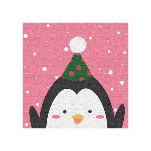 플레이어바웃 DIY 명화 그리기 세트 20 x 20 cm, 눈송이 펭귄