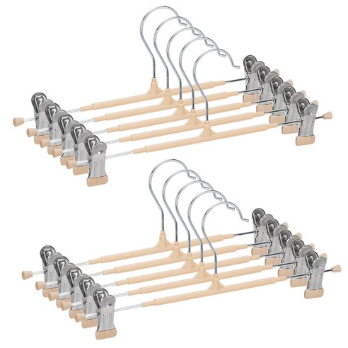 코멧 논슬립 회전형 치마바지걸이, 베이지, 10개