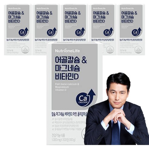 뉴트리원 어골칼슘&마그네슘 비타민D, 100정, 6개
