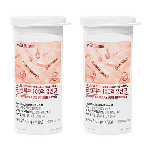 위시헬씨 진정피부 100억 유산균, 30정, 2개