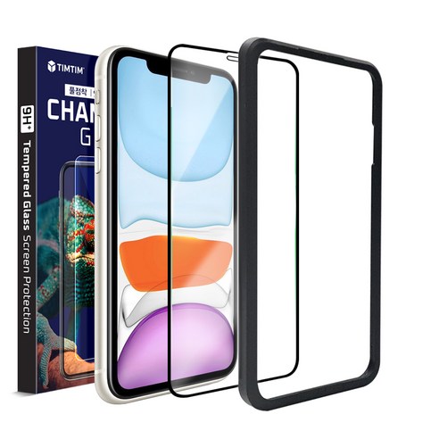 팀팀 6D 퍼펙트커버 카멜레온 강화유리 휴대폰 액정보호필름 2p, 1개