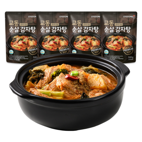 교동 프리미엄 순살 감자탕, 500g, 4개