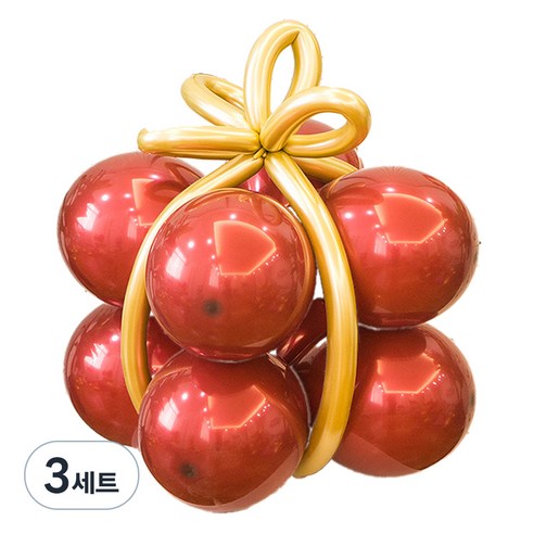 타이탄 파티 이벤트 풍선 12인치 원형풍선 8개+막대풍선 4개+접착스티커 세트, 5번, 3세트