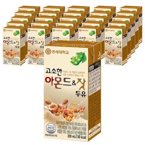 연세두유 아몬드 앤 잣 두유, 200ml, 96개