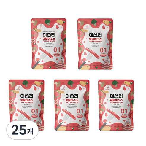 미쓰리 떡볶이 소스 01 순한맛, 50g, 25개