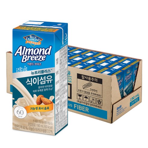 Almond Breeze Blue Diamond 代早餐 巧克力 杏仁豆漿 燕麥 素食飲料 膳食纖維 蛋白質