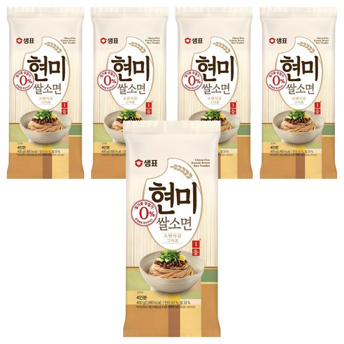샘표국시 현미쌀소면, 400g, 5개