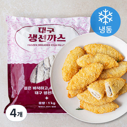 대구생선까스 (냉동), 1kg, 4개