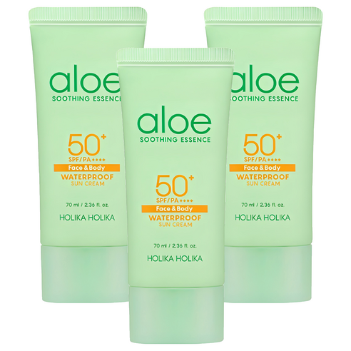 홀리카홀리카 알로에 워터프루프 선크림 SPF50+ PA++++, 70ml, 3개