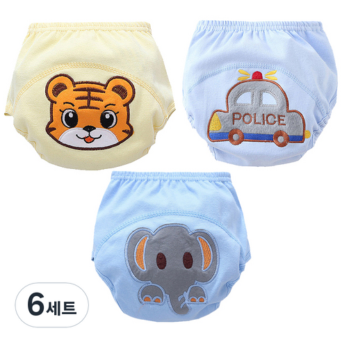 조이멀티 배변훈련팬티 2입 남아, 랜덤발송, 6세트