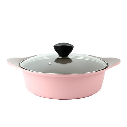 키친웰 벨로스 세라믹코팅 전골냄비, 22cm, 핑크, 1개