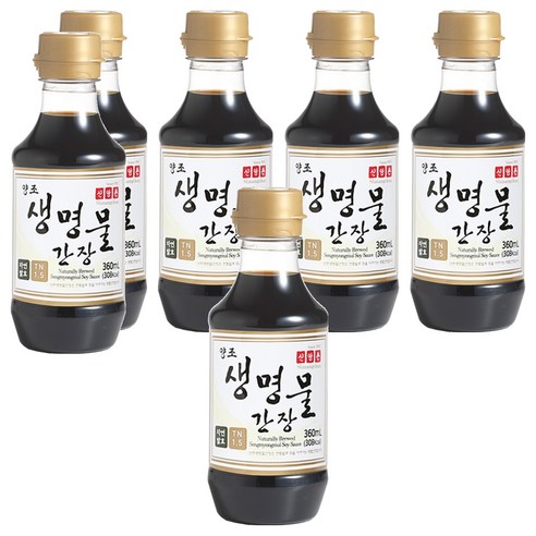신앙촌 양조 생명물 간장, 360ml, 6개