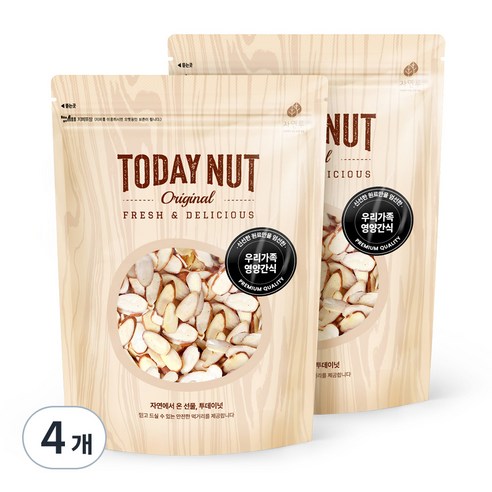투데이넛 아몬드슬라이스, 300g, 4개