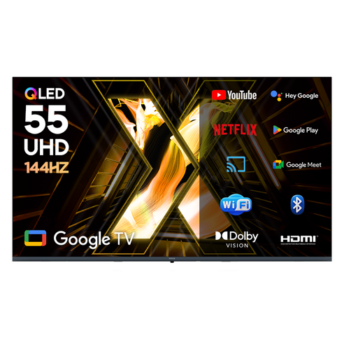 이노스 4K UHD QLED LED 구글 3.0 VRR 144Hz 스마트 TV 방문설치, 벽걸이형, X55 QLED PRO, 139.7cm