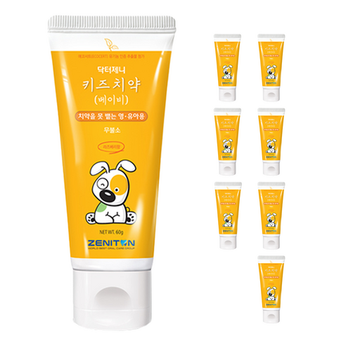 제니튼 닥터제니 키즈치약 베이비, 60g, 8개