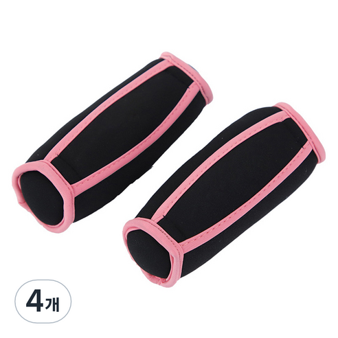 홈다홈트 핸들형 모래주머니 저중량 아령 2p 핑크, 4개, 450g