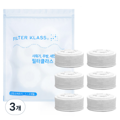 필터클래스 아토젯 프리미엄 세면대 호환 1년세트 6p, 3개, 무향