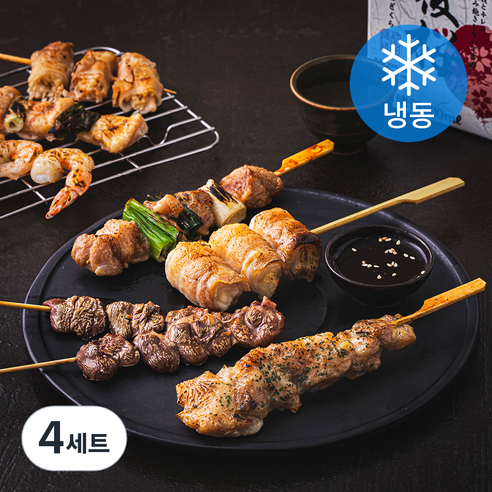 명품조선 모듬꼬치 8꼬치 380g + 소스 50g 세트 (냉동), 430g, 4세트