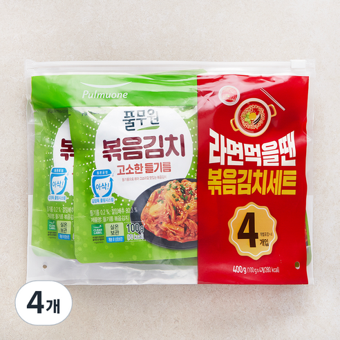 풀무원 볶음김치 4개입, 400g, 4개