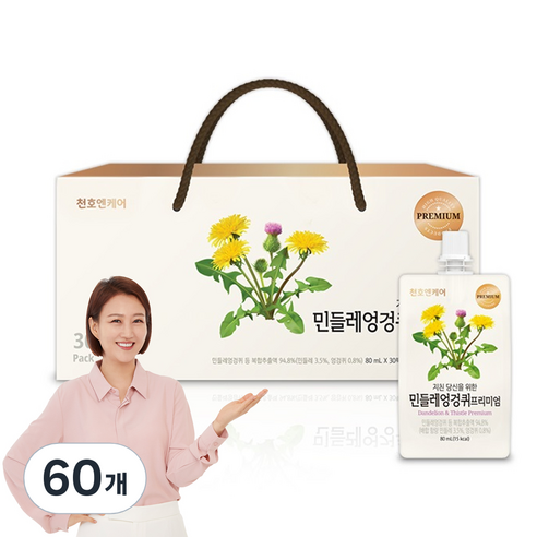 천호엔케어 민들레엉겅퀴 프리미엄 건강즙, 60개, 80ml