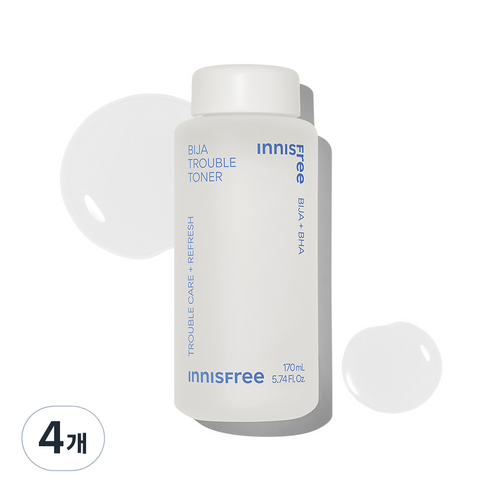 이니스프리 비자 바하 트러블 토너, 170ml, 4개