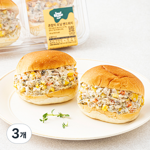 스윗밸런스 콘참치 모닝 샌드위치 2개입, 155g, 3개