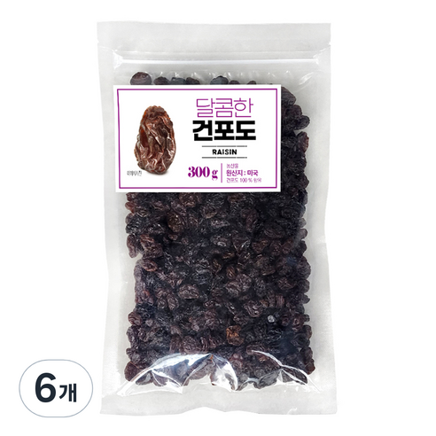 달콤한 건포도, 6개, 300g