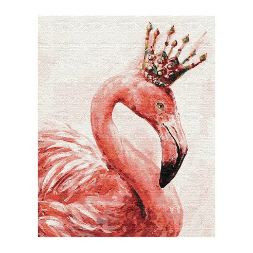 플레이어바웃 DIY 명화 그리기 세트 40 x 50 cm, 크라운 플라밍고, 1개