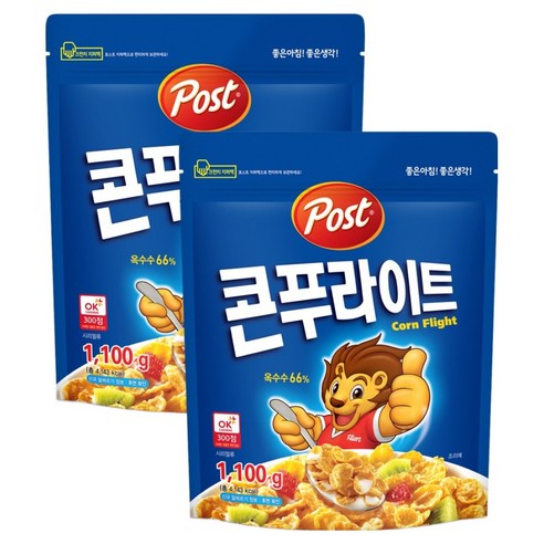 포스트 콘푸라이트 시리얼, 1.1kg, 2개