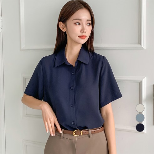 아피나르 찰랑 반팔 셔츠 블라우스