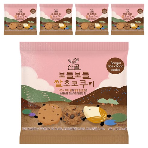 에코맘의산골이유식 산골쌀쿠키, 쌀초코, 40g, 5개