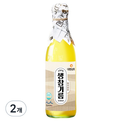 대현상회 볶지않은 생참기름, 2개, 350ml
