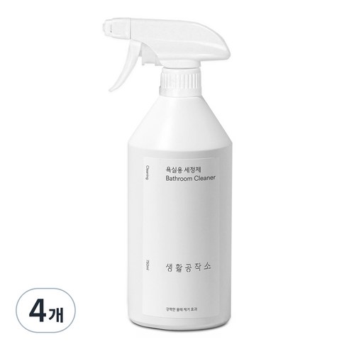 생활공작소 욕실용 세정제, 4개, 750ml