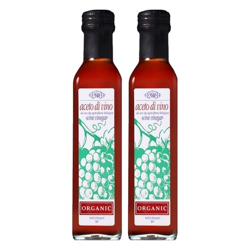 멩가졸리 유기농 레드 와인 비네가, 250ml, 2개