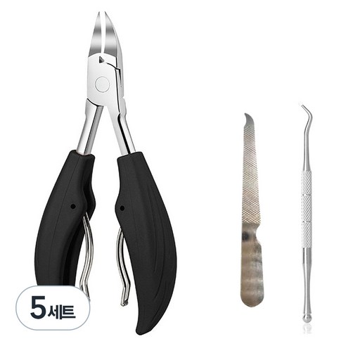 리브리카 발톱깍이 세트, 5세트, 블랙