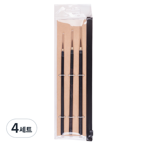 아트시크릿 모 3종 브러쉬 세트 BW-120, 1.5cm, 1.8cm, 2cm, 4세트
