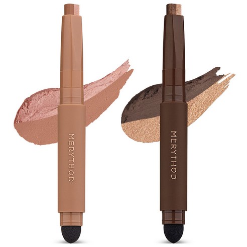메리쏘드 투톤 섀도우 0.9g x 2종 세트, 로얄베이지+러즈틱브라운, 1개