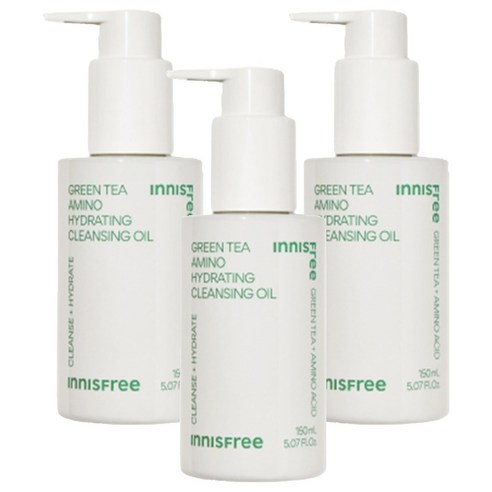 이니스프리 그린티 아미노 수분 클렌징 오일, 150ml, 3개